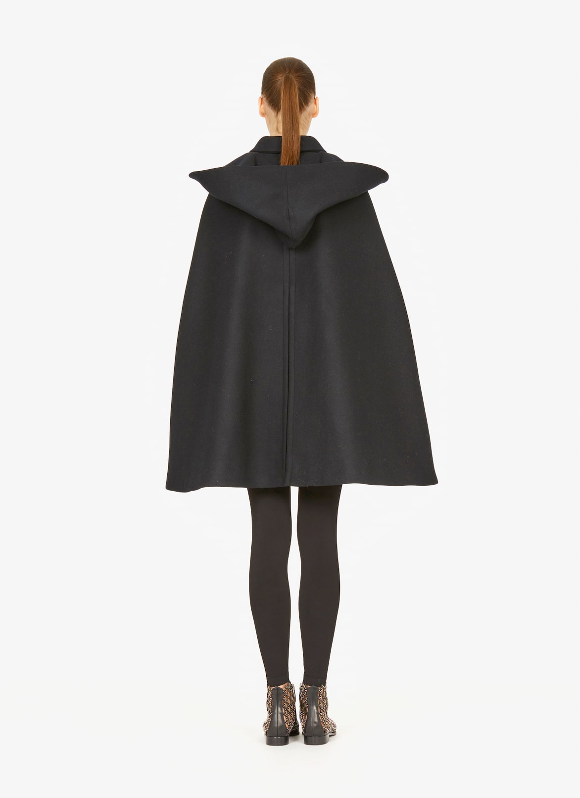 Hooded Cape ALAÏA BLACK HOODED CAPE